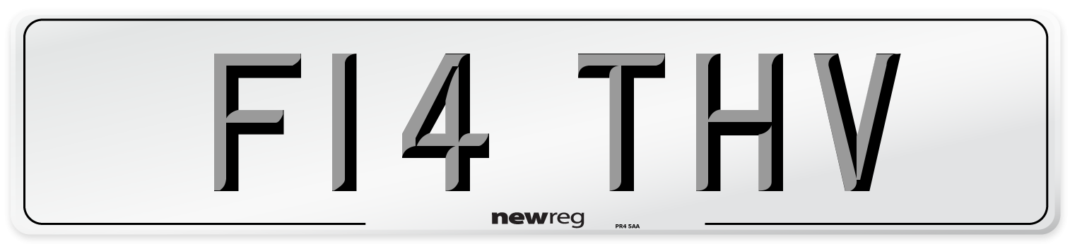 F14 THV Number Plate from New Reg
